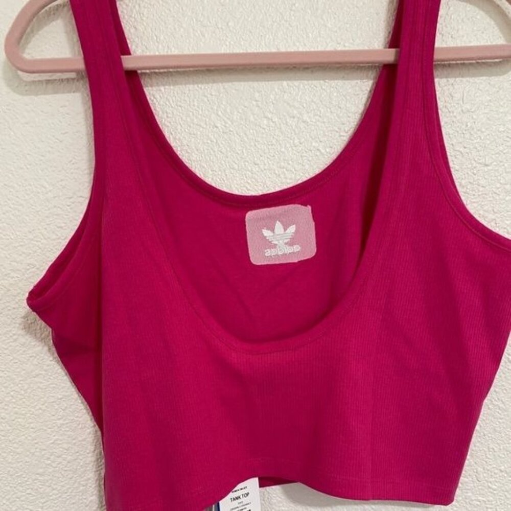 Adidas Tank Top Bralette Pink Sz Xl Sport Bra Athletic Comfort - Picture 4 of 5